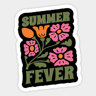 Summer Fever Floral Themed Design Sticker